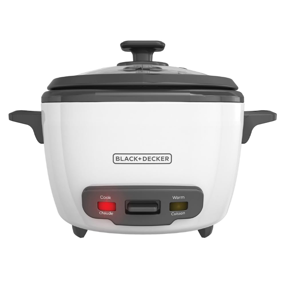 BLACK+DECKER 16-Cup Rice Cooker, One Touch & Keep Warm, Perfect for Large Families, Easy Cooking & Serving, 16 Cups, Rem