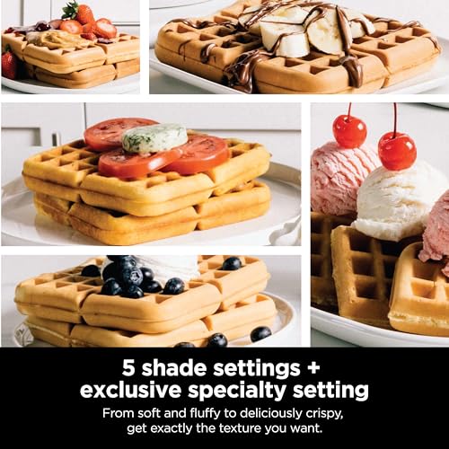Ninja BW1001 NeverStick PRO Belgian Waffle Maker for Beginners, Easy-to-Clean, Perfect for Home Cooking