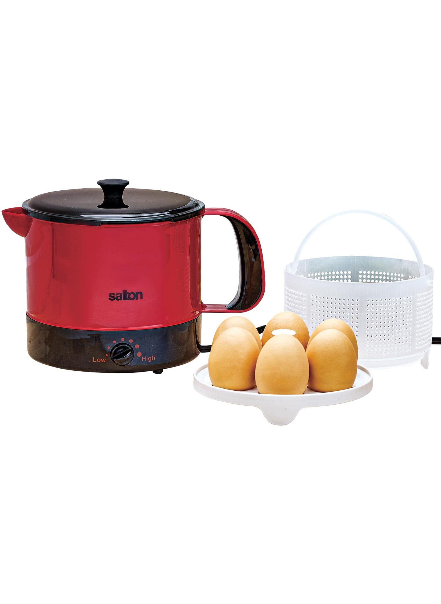 Salton MP2013 Red Multipot Cooker for Multi-Cooking Needs